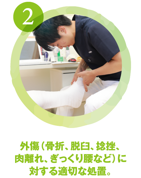 外傷に対する適切な処置