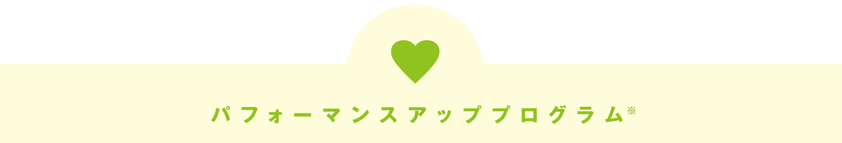 パフォーマンスアッププログラム