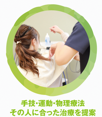 手技・運動・物理療法その人に合った治療を提案