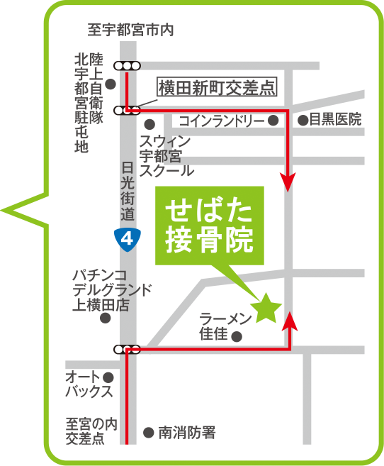せばた接骨院地図
